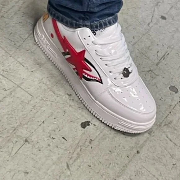 A Bathing Ape Bape Sta Low Shark White All BRAND NEW DIFFERENT SIZES US 9